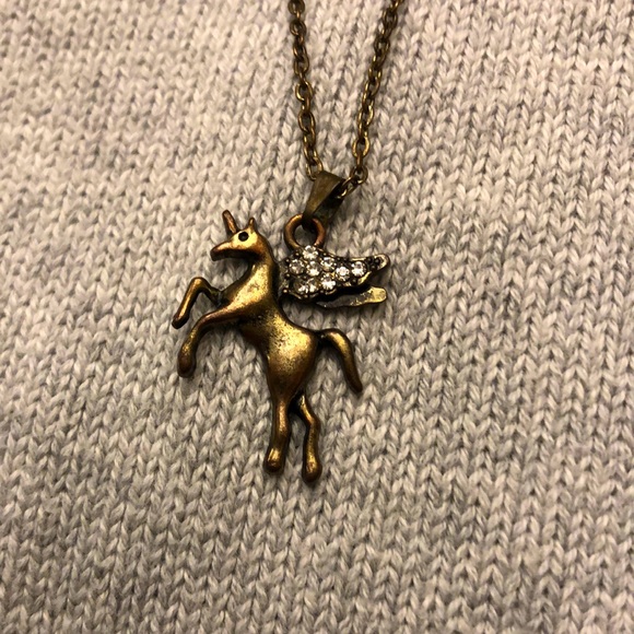 Bronze Unicorn Pendant with necklace - Picture 1 of 3